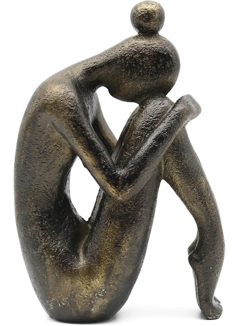 فريدة من نوعها ديكور فتاة المفكر Bookends، مكتب المنزل الكتب الرفوف سدادات حامل، غير انزلاق كتاب سدادات، إبداعي سطح المكتب الزينات لغرفة الدراسة مكتب الفندق الرفوف، الراتنج، 1Pair / 2Piece - Image 5